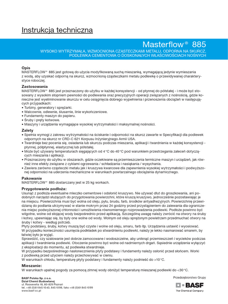 KT Masterflow 885 | PDF