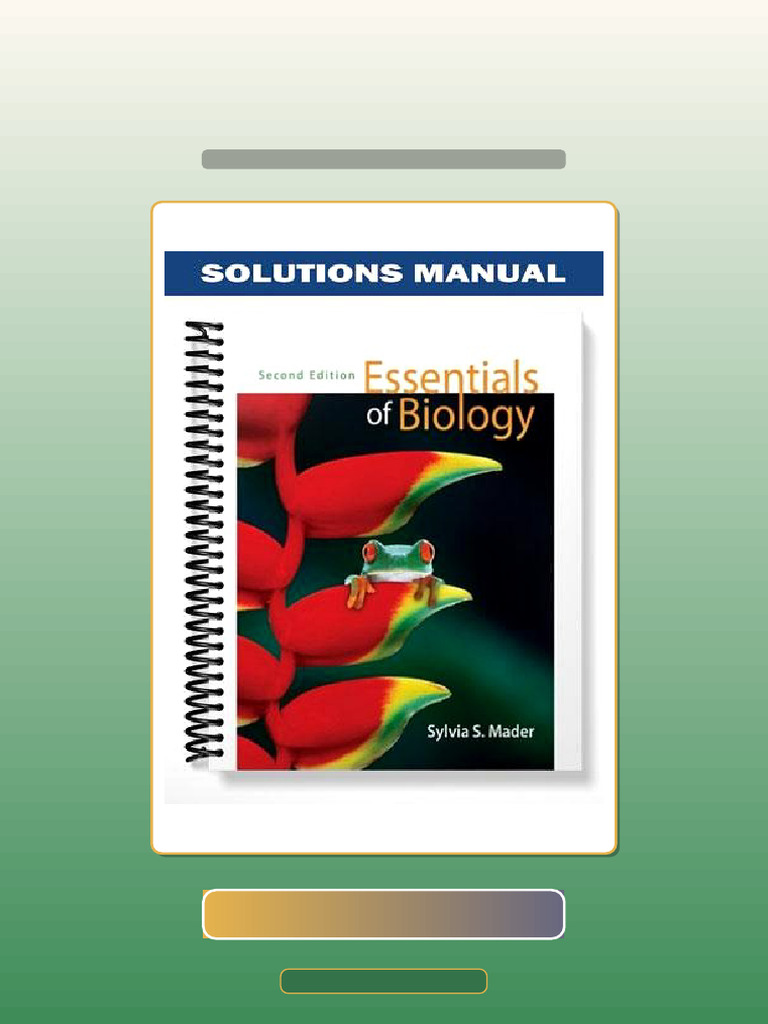 Essentials of Biology 2nd Edition by Mader Test Bank | PDF | Evolution ...