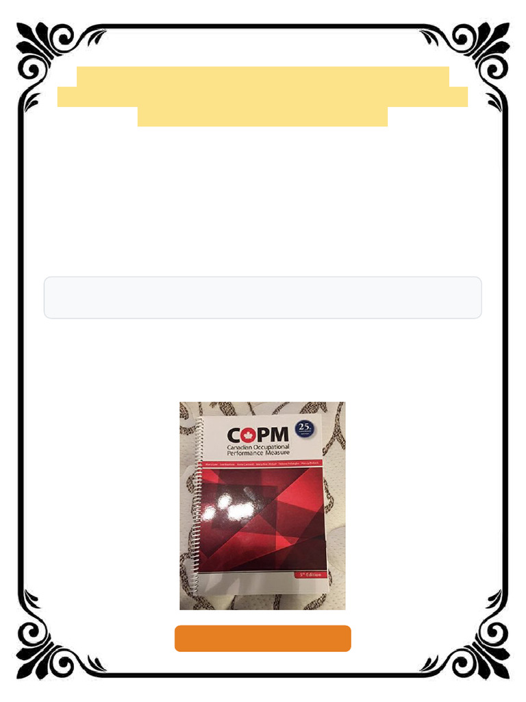 Canadian Occupational Performance Measure Assessment and Book Mary C ...