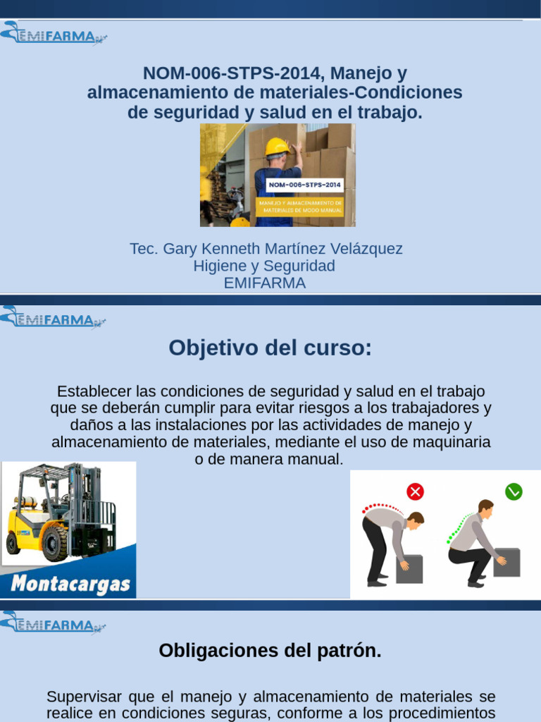 Seguridad en Manejo de Materiales STPS | PDF