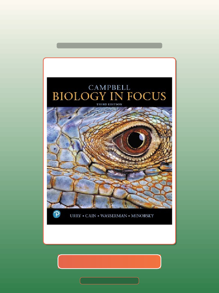 Campbell Biology in Focus 3rd Edition Lisa a Urry Michael L Cain Steven a Wasserman Peter v ...