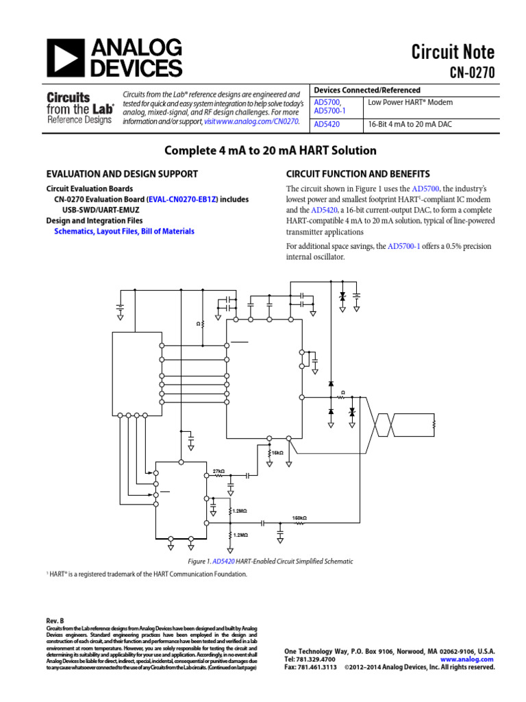 HART-Compatible 4-20 mA Circuit Design | PDF | Low Pass Filter ...