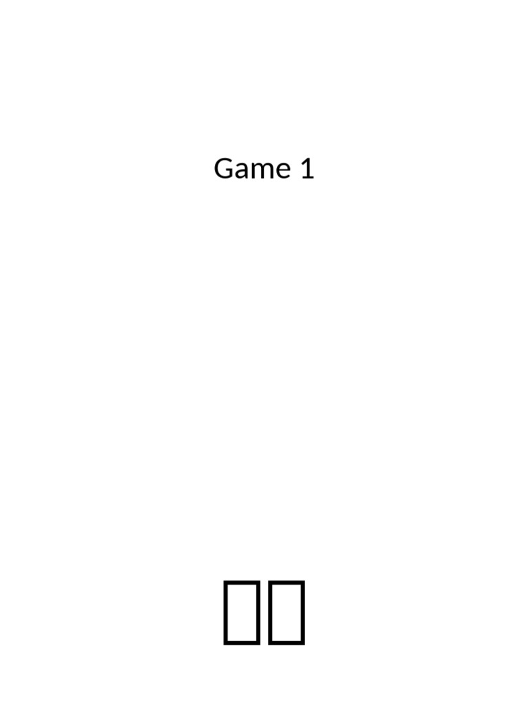 Game 1 | PDF