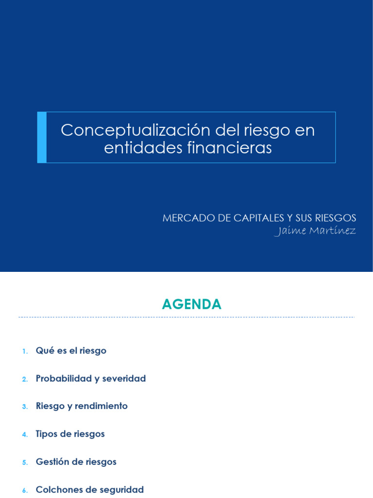 Riesgos en Entidades Financieras: Guía Completa | PDF | Riesgo ...