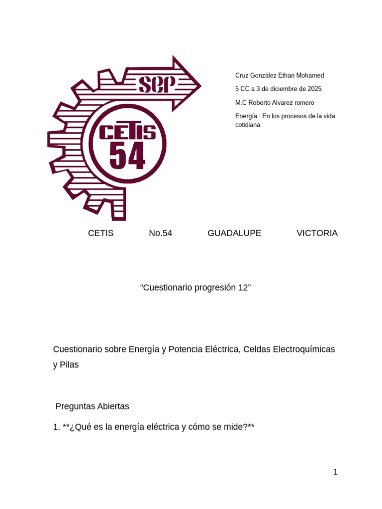 Cuestionario 12 Moha | PDF | Electrodo | Cátodo