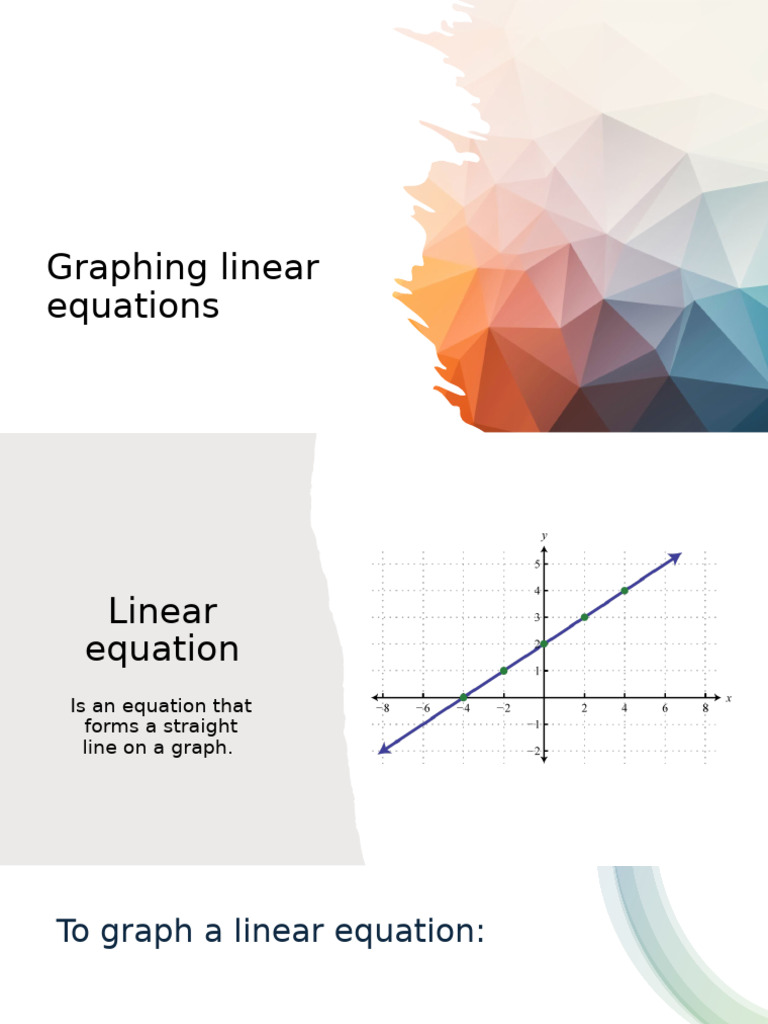 Graphing Linear Equations | PDF
