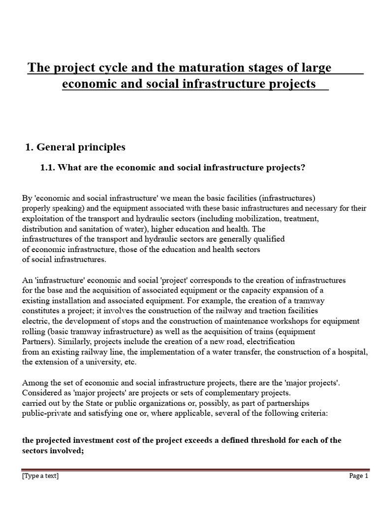 Project Cycle of Infrastructure Projects | PDF | Feasibility Study ...