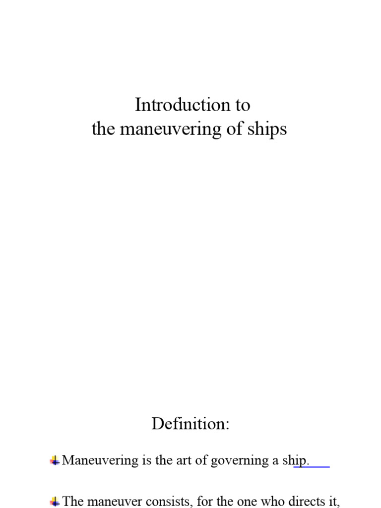 Ship Maneuvering Techniques Explained | PDF | Ships | Rudder
