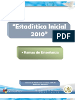EstadInicial2010 - Catálogo códigos de carreras Ramas de Enseñanza 2010