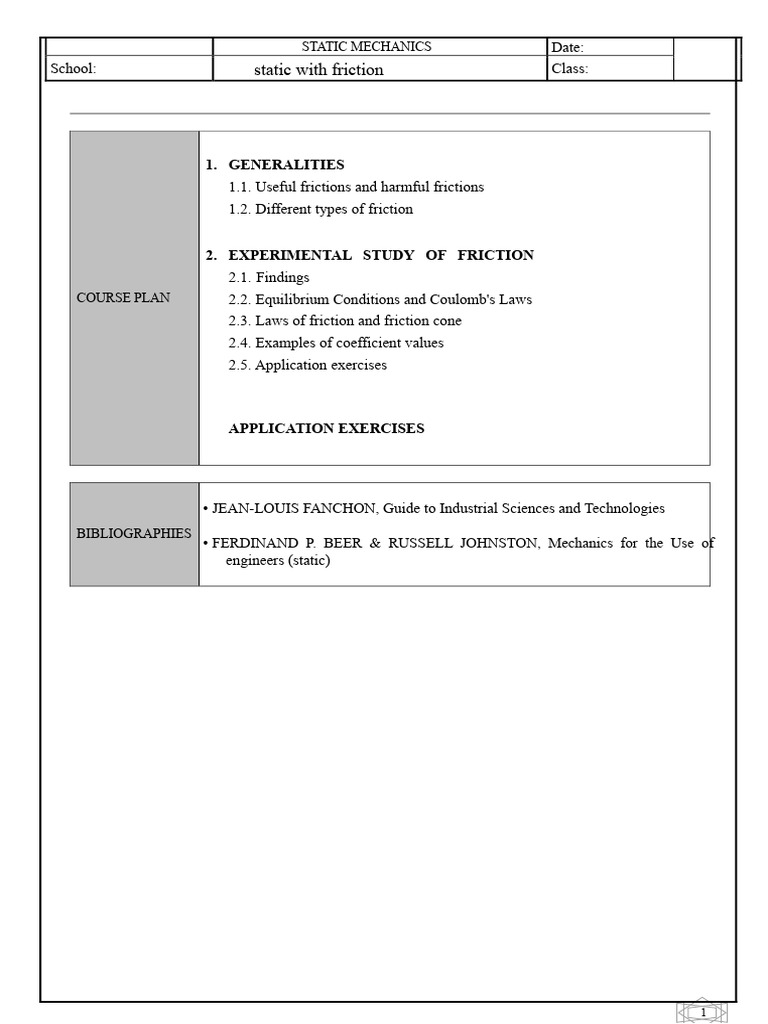 Chapter 6 Statics With Friction | PDF | Friction | Force