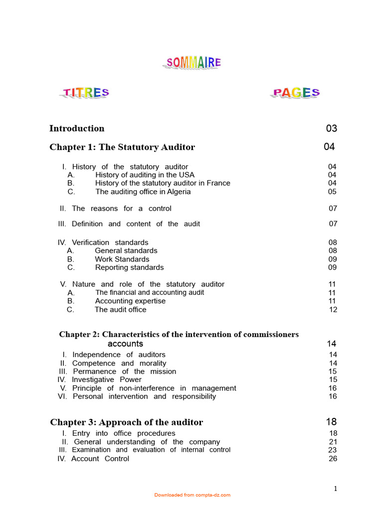 History and Role of Statutory Auditors | PDF | Audit | Internal Control