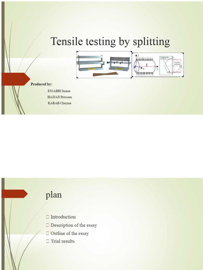 Tensile Strength Testing by Splitting | PDF | Strength Of Materials ...