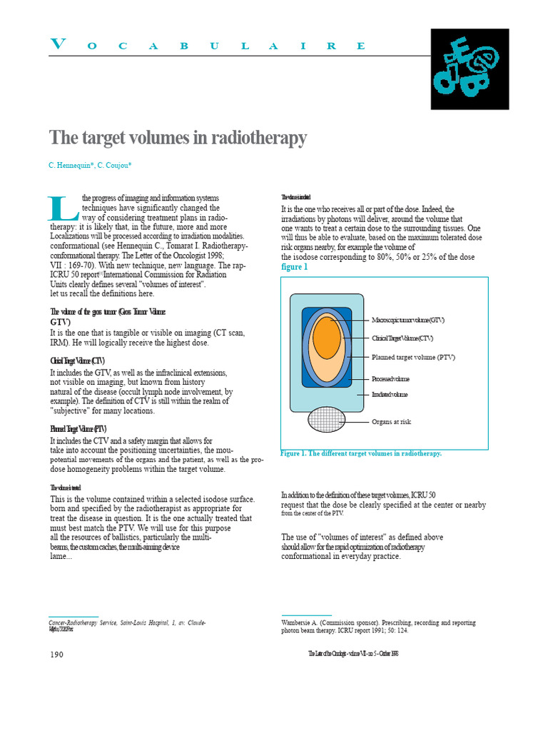 Understanding Radiotherapy Target Volumes | PDF | Radiation Therapy ...
