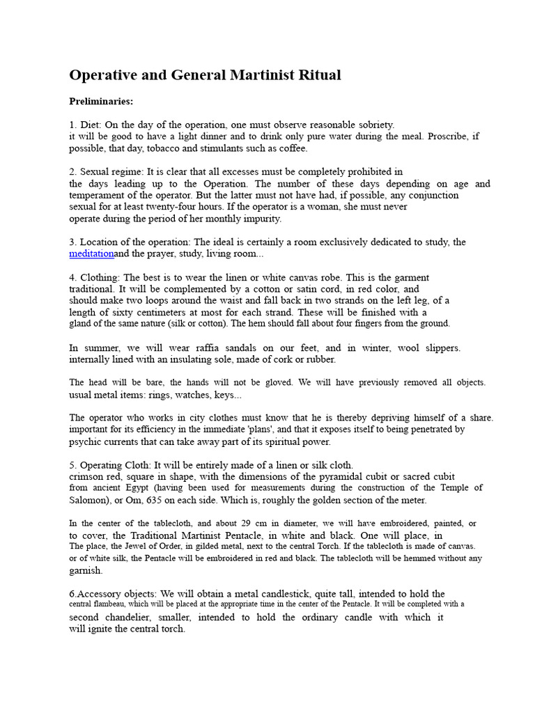 Martinist Ritual Guidelines and Practices | PDF | Glory (Religion ...