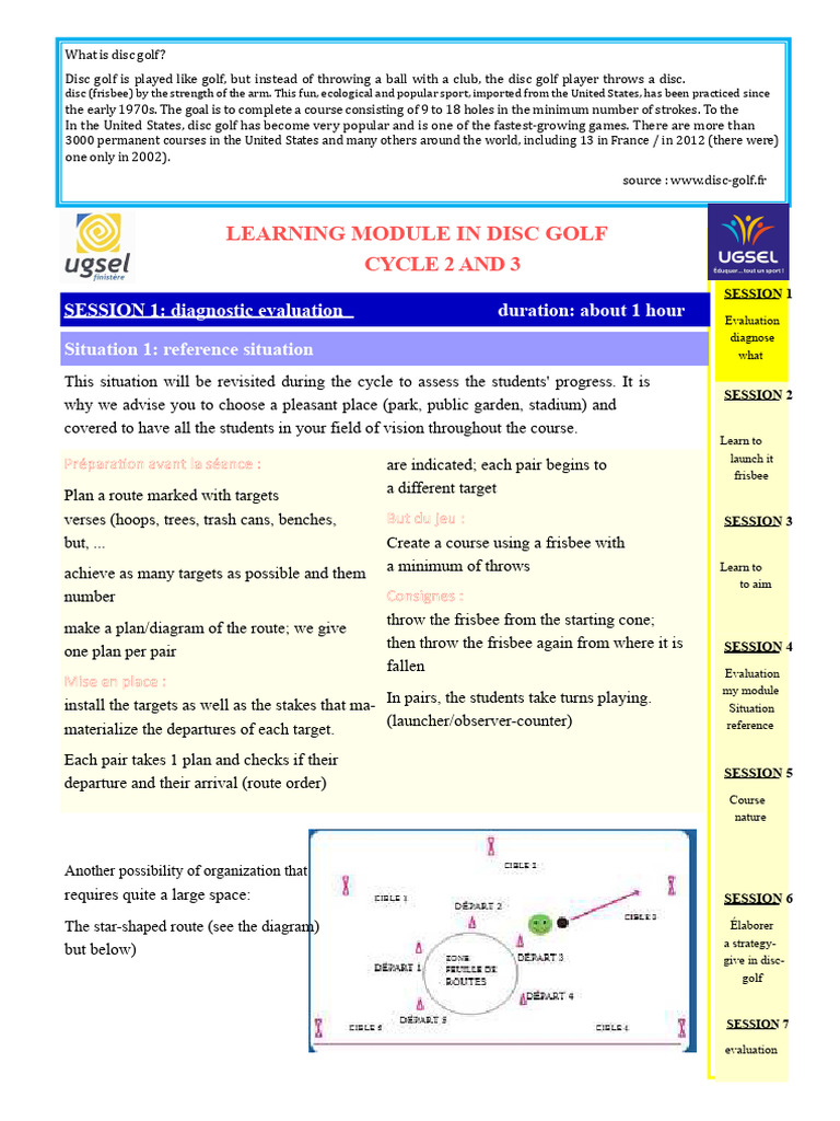Disc Golf Learning Module Overview | PDF