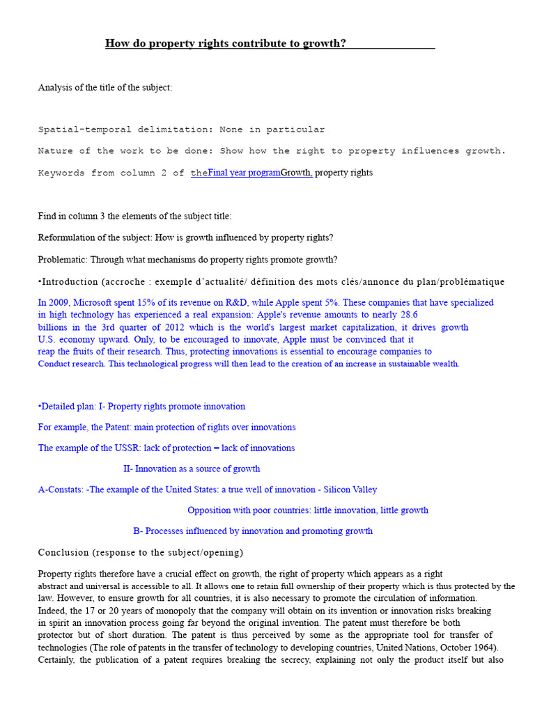Impact of Property Rights on Economic Growth | PDF | Innovation | Property