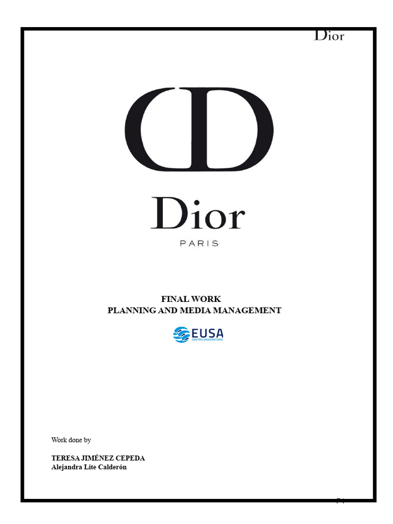 Christian Dior Media Plan Overview | PDF | Brand | Fashion