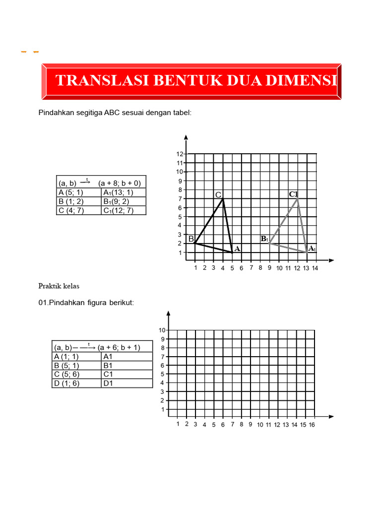 Latihan Translasi Bentuk Datar | PDF