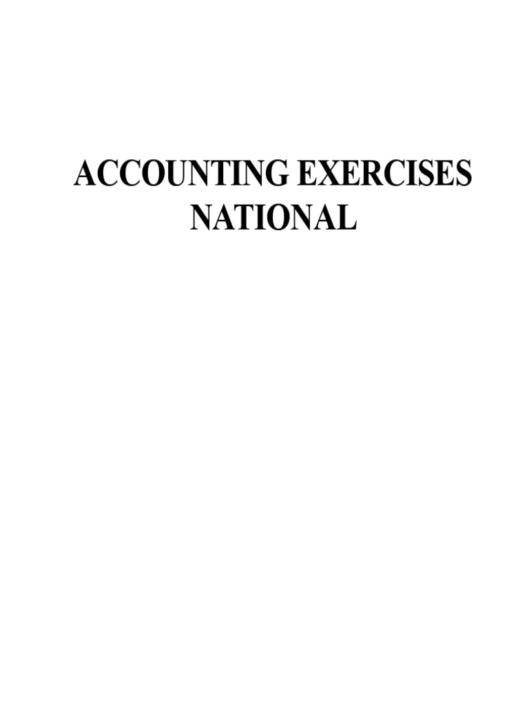 National Accounting Exercises | PDF