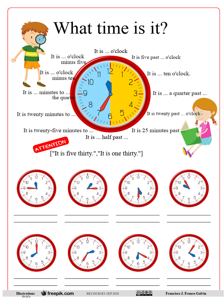 What Time Is It French Resources PDF | PDF