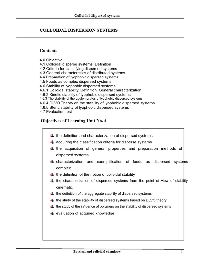 Understanding Colloidal Dispersions | PDF | Colloid | Emulsion