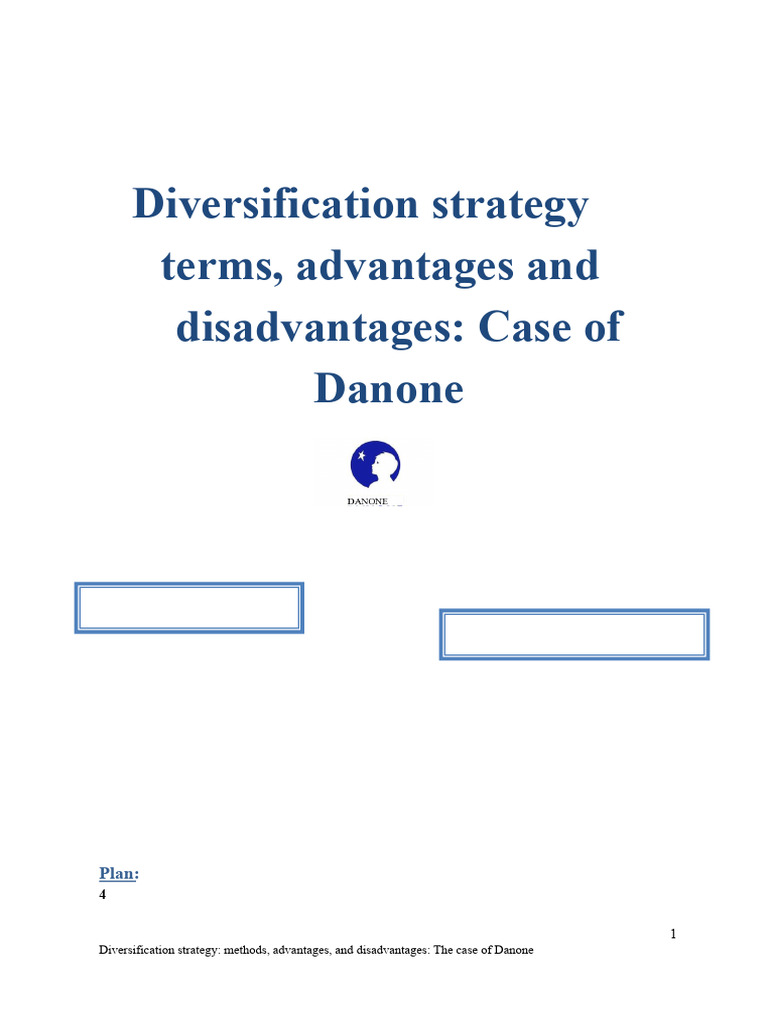 Danone's Diversification Strategy Analysis | PDF | Diversification ...