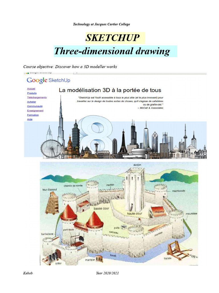 tp Sketchup.pdf | PDF | Euclidean Geometry | Geometry
