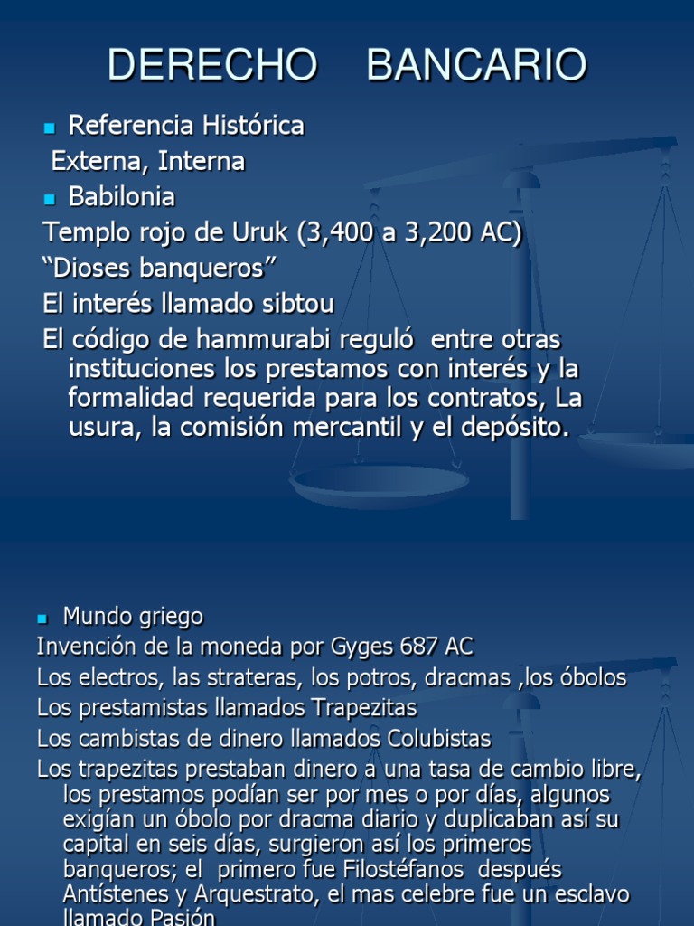 Historia del Derecho Bancario | PDF | Bancos | Dinero