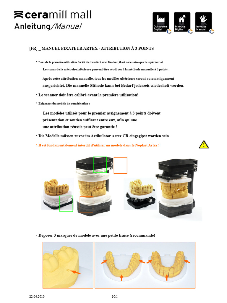 Alignement de La Mâchoire Du Fixateur Artex Manuel | PDF | Contrôle ...