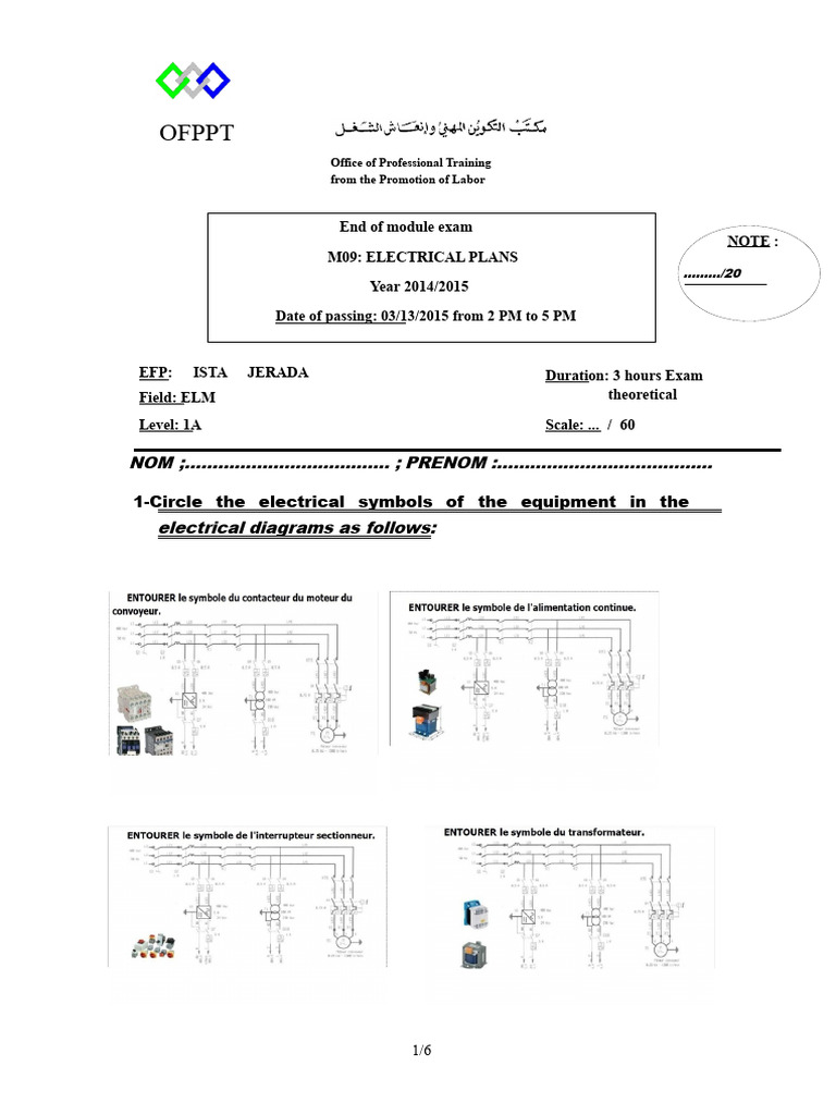 Final Exam Electric Plan Module | PDF | Electromagnetism | Electrical ...