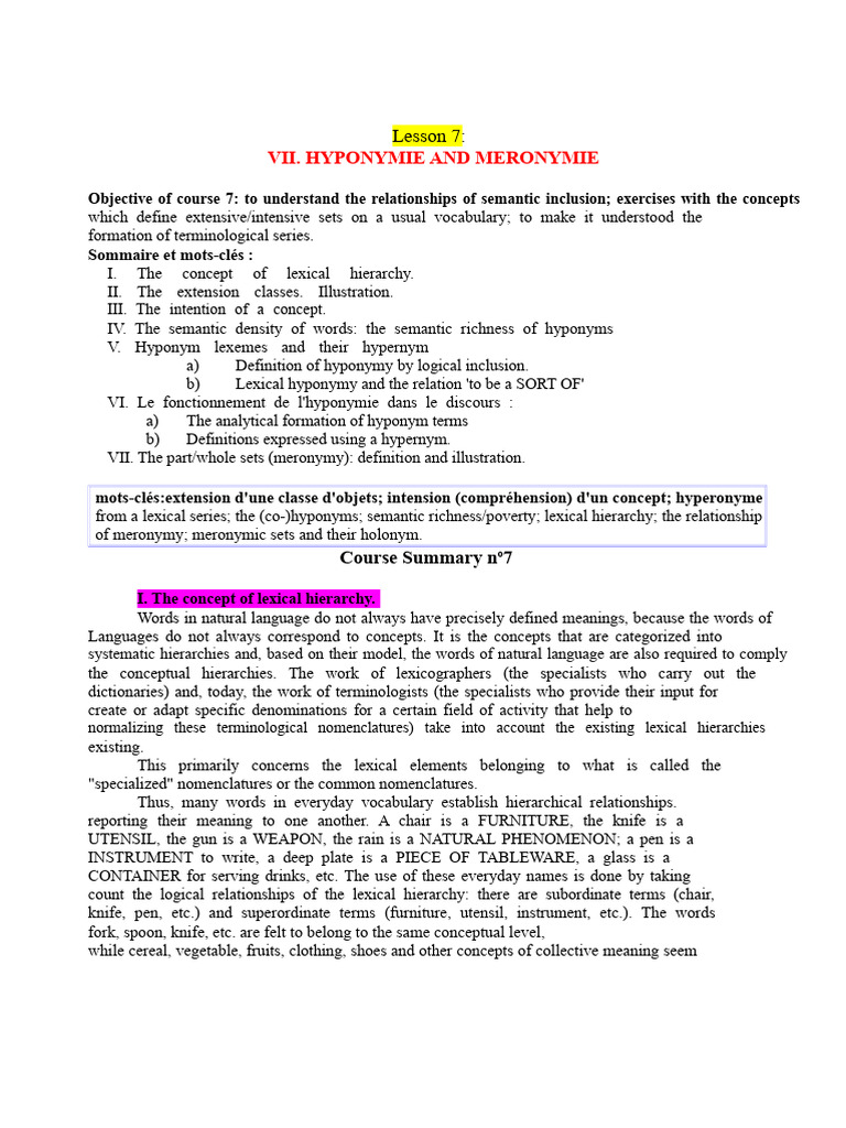 Understanding Hyponymy and Meronymy | PDF | Shape | Rectangle