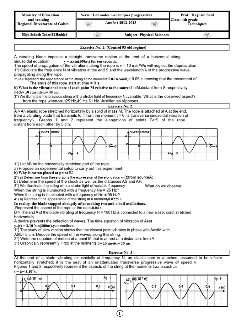 Series Progressive Mechanical Waves | PDF | Waves | Wavelength
