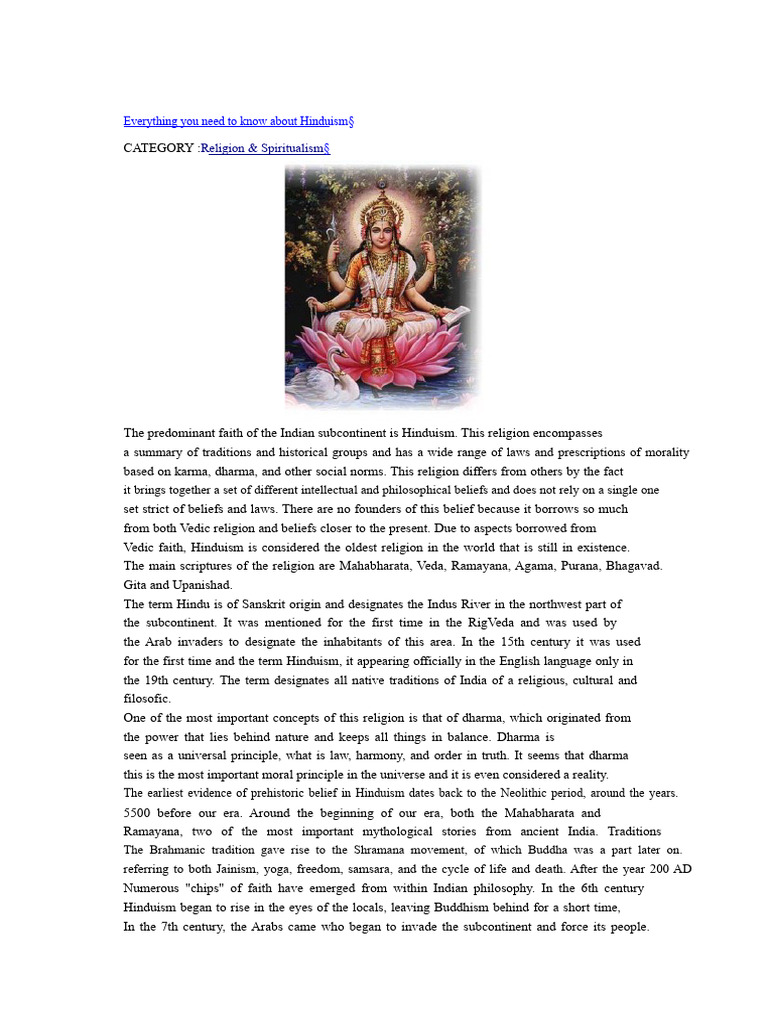 Hinduism | PDF | Moksha | Brahman