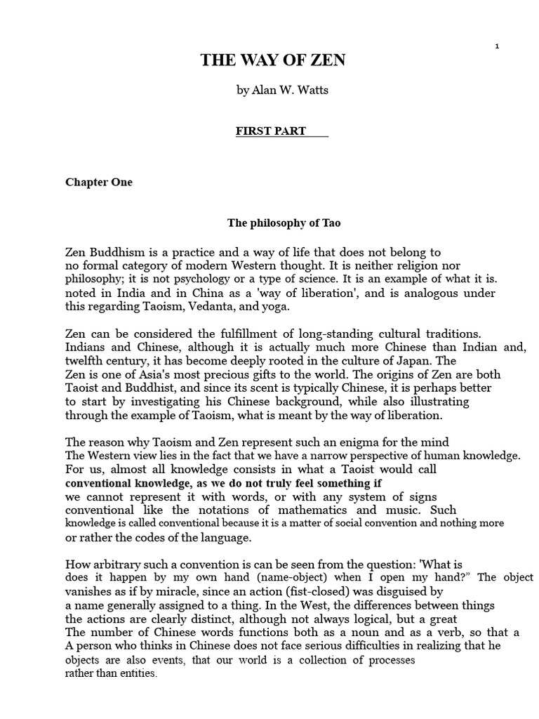 The Way of Zen - Alan W. Watts PDF | PDF | Brahman | Ātman (Hinduism)