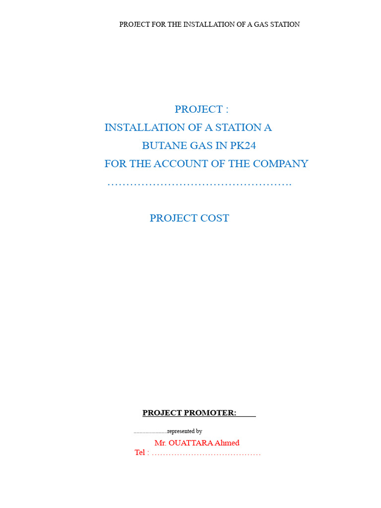 Butane Gas Station Project | PDF | Internal Rate Of Return | Net ...