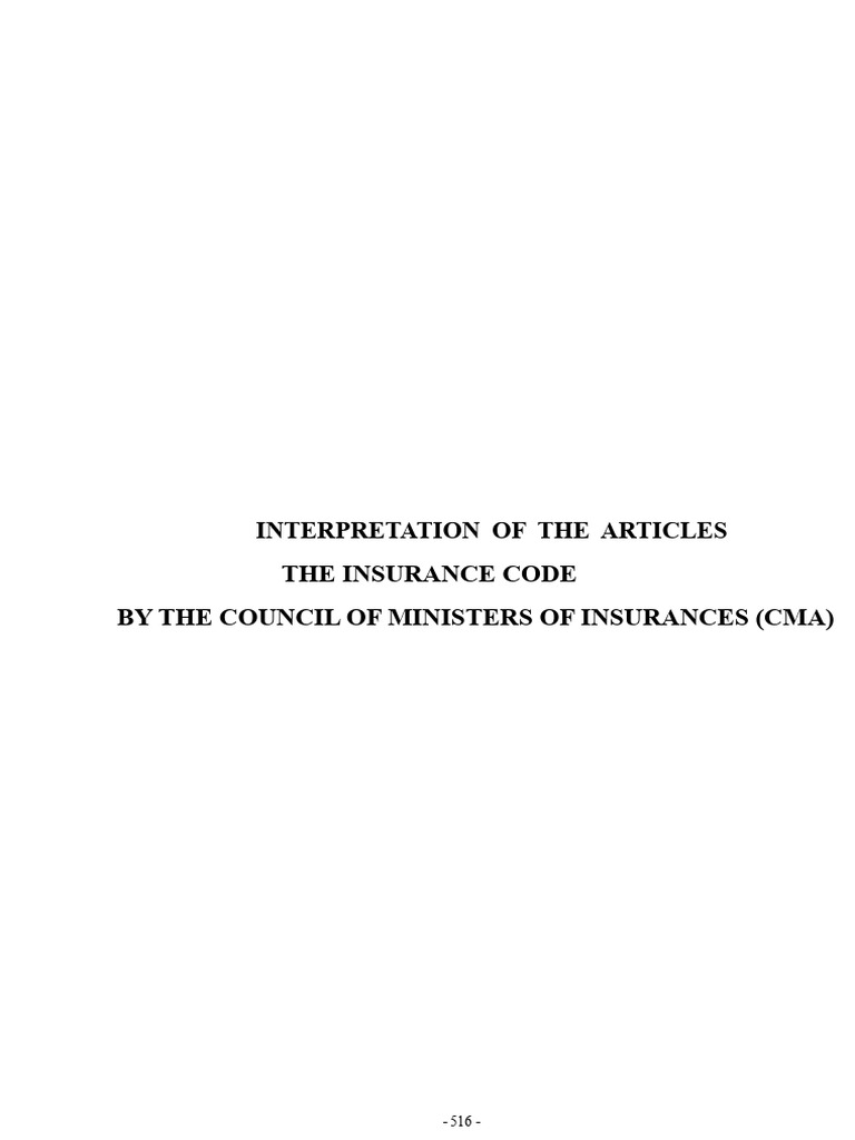 Insurance Code Article Interpretations | PDF | Insurance | Statute Of ...