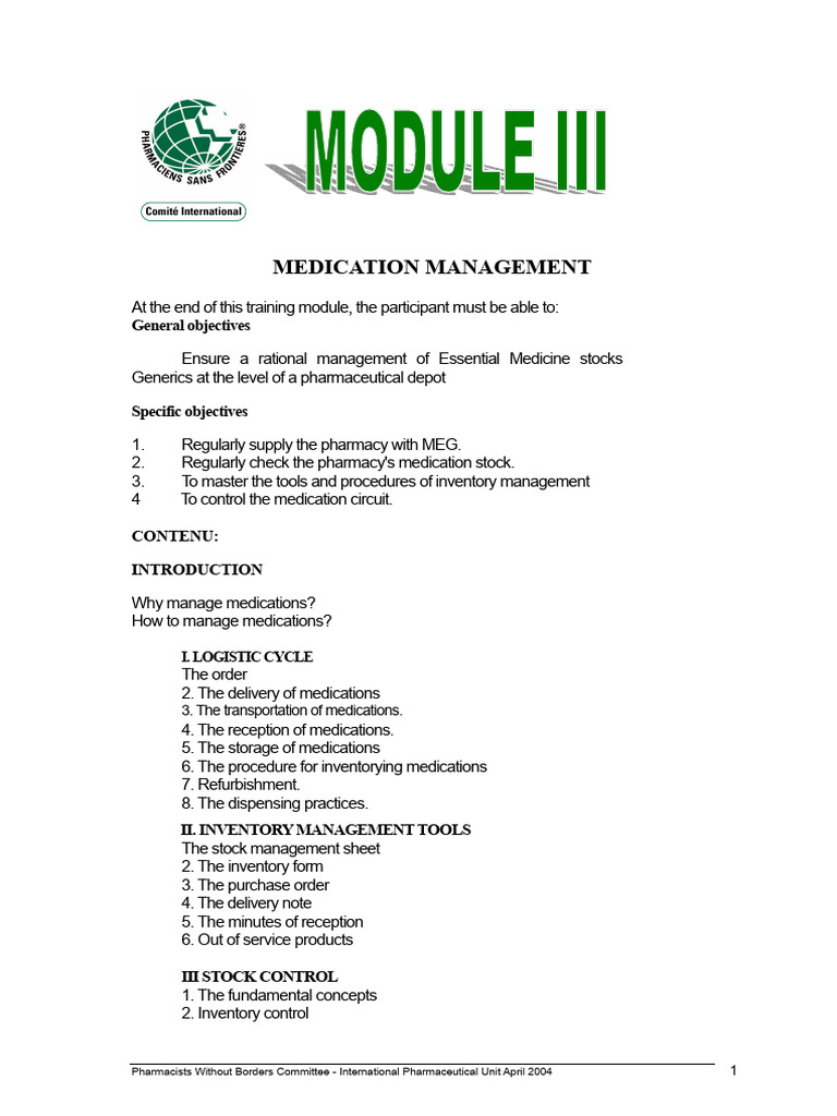 Medication Management Training Guide | PDF | Medical Prescription ...