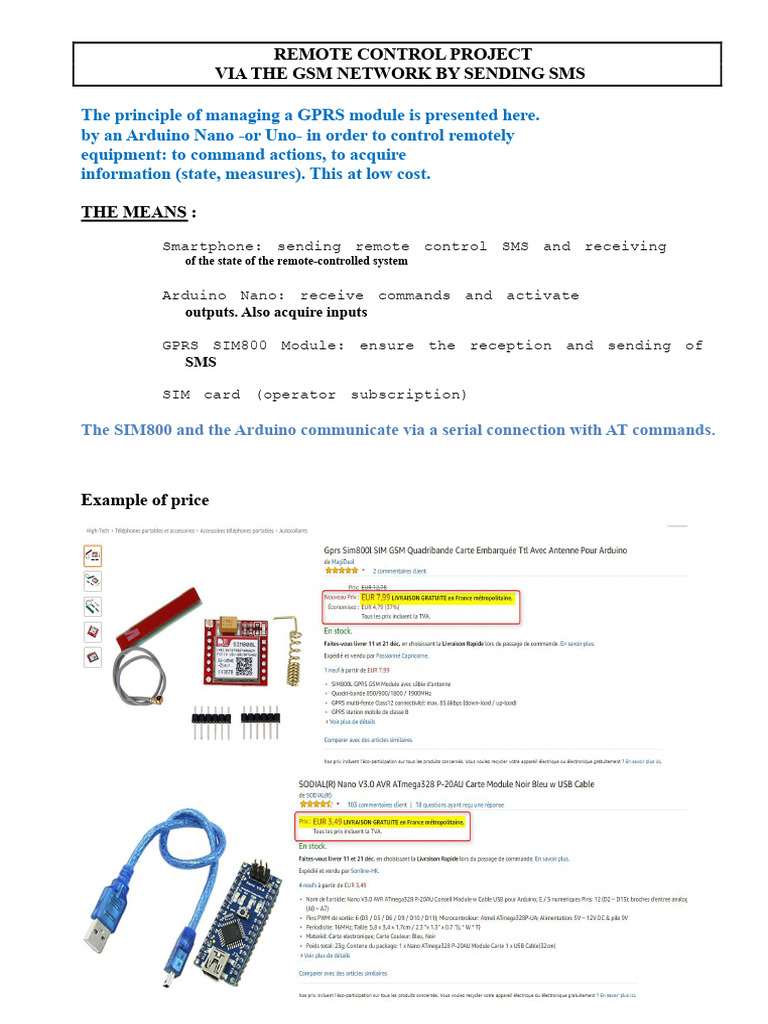 Arduino AT Commands For SIM800L PDF | PDF | Arduino | Power Supply