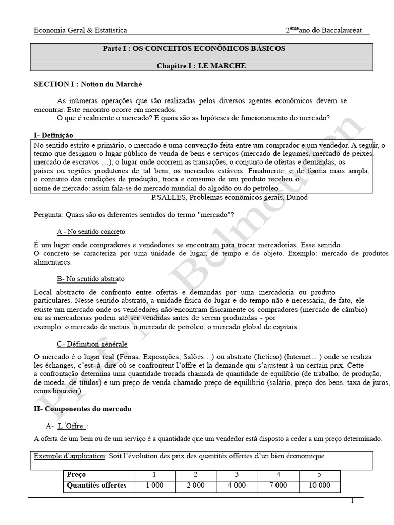 Conceitos Básicos de Mercado e Economia | PDF | Mercado (economia ...