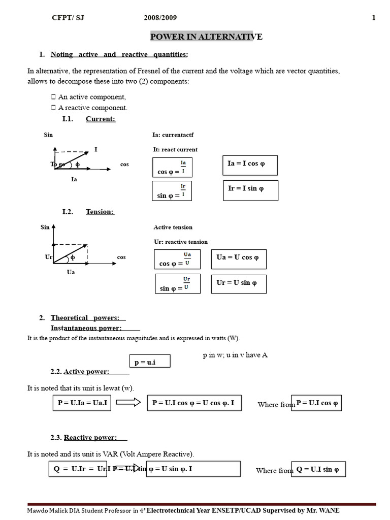 Power Analysis in Electrical Systems | PDF | Ac Power | Electricity