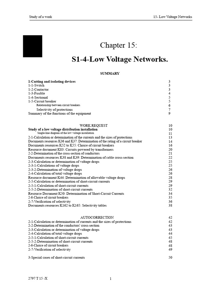 Low Voltage Network Study Guide | PDF | Fuse (Electrical) | Electrical ...
