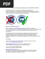 Control de Cambios en ISO 9001:2015 | PDF | Calidad (comercial ...