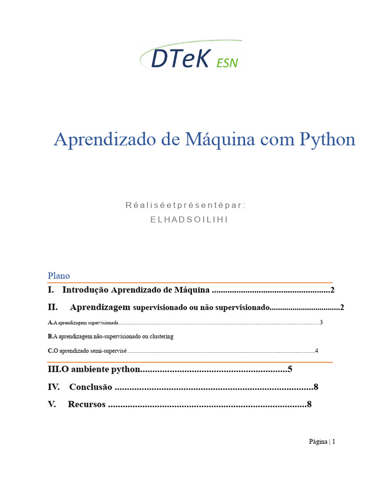 Aprendizado de Máquina com Python | PDF | Aprendizado de máquina ...