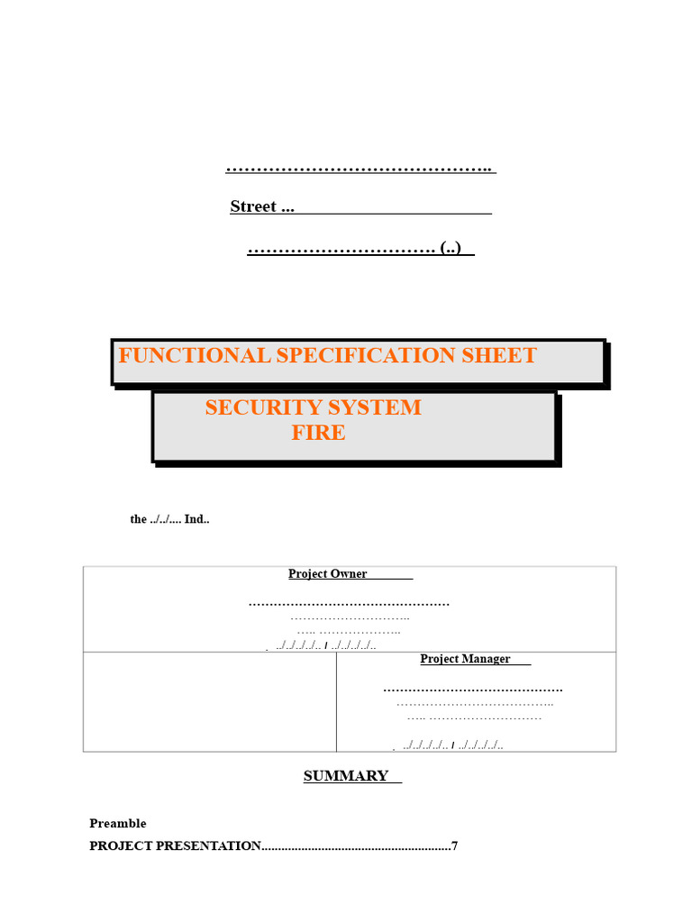 Functional Specification Document SSI Ind 0 | PDF | Specification ...