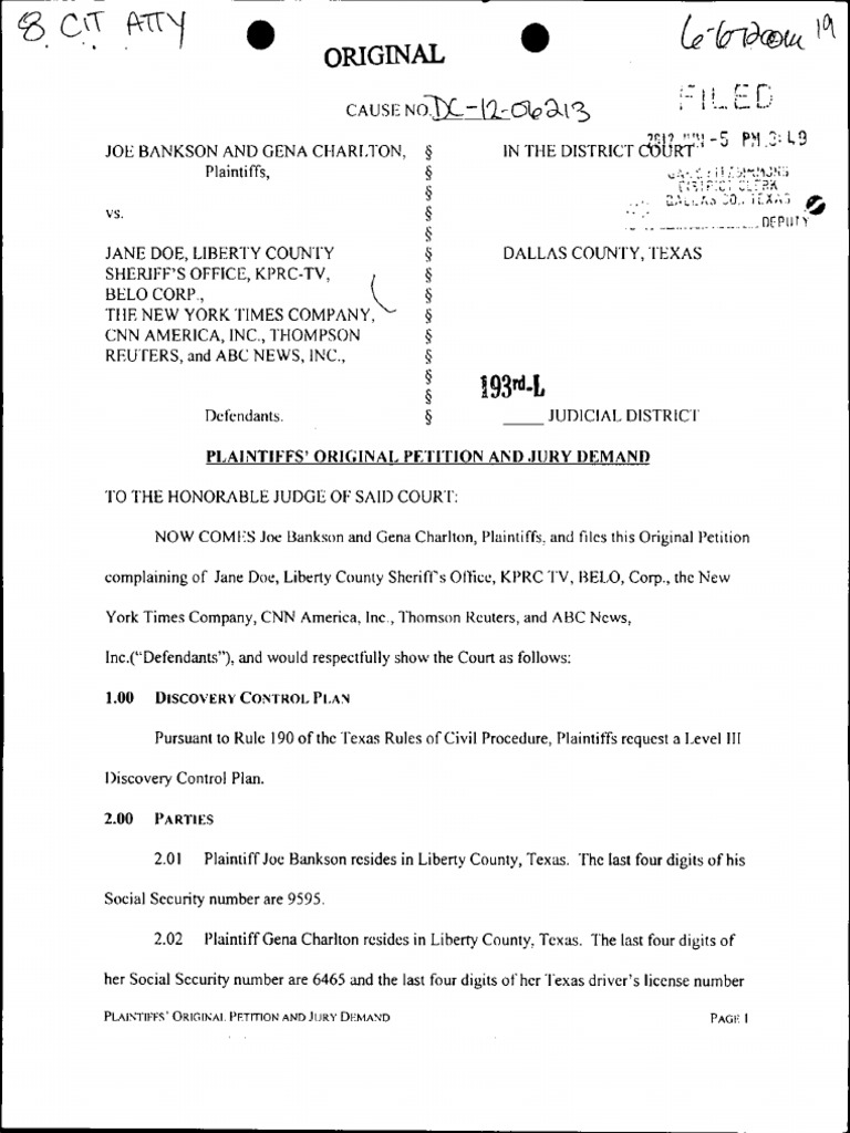 Fake Mass Grave Complaint