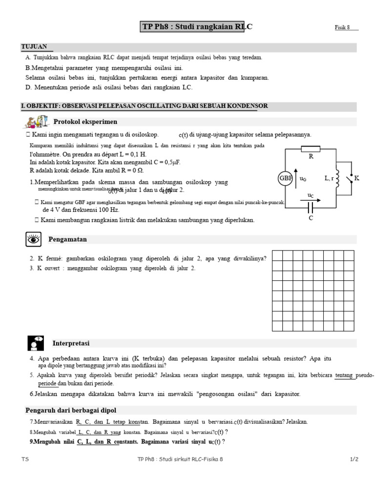 TP Rangkaian RLC | PDF