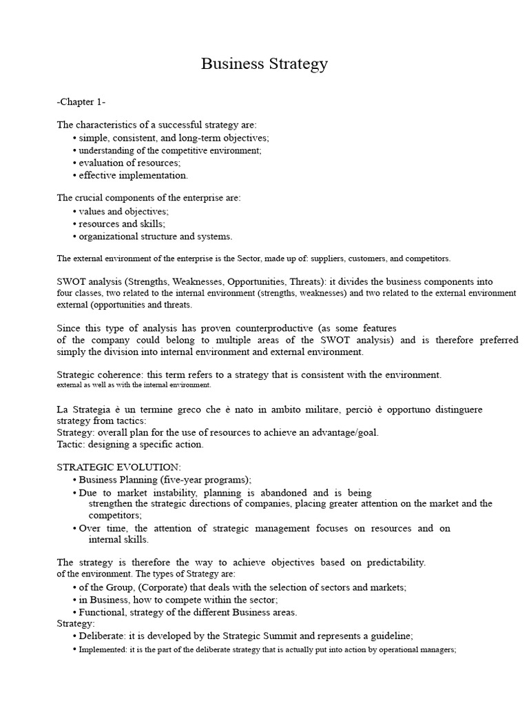Key Components of Business Strategy | PDF | Discounted Cash Flow ...