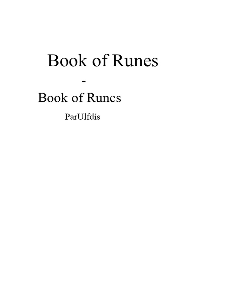 Understanding the Book of Runes | PDF | Runes