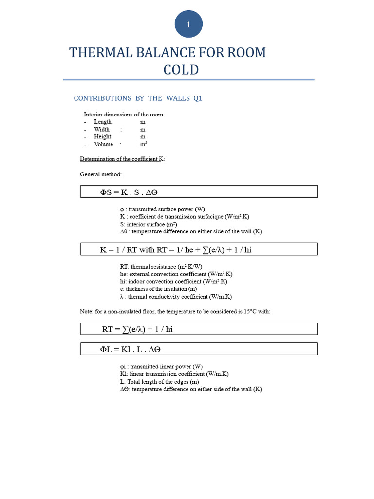 Thermal Assessment for Cold Room | PDF | Freezing | Heat Transfer