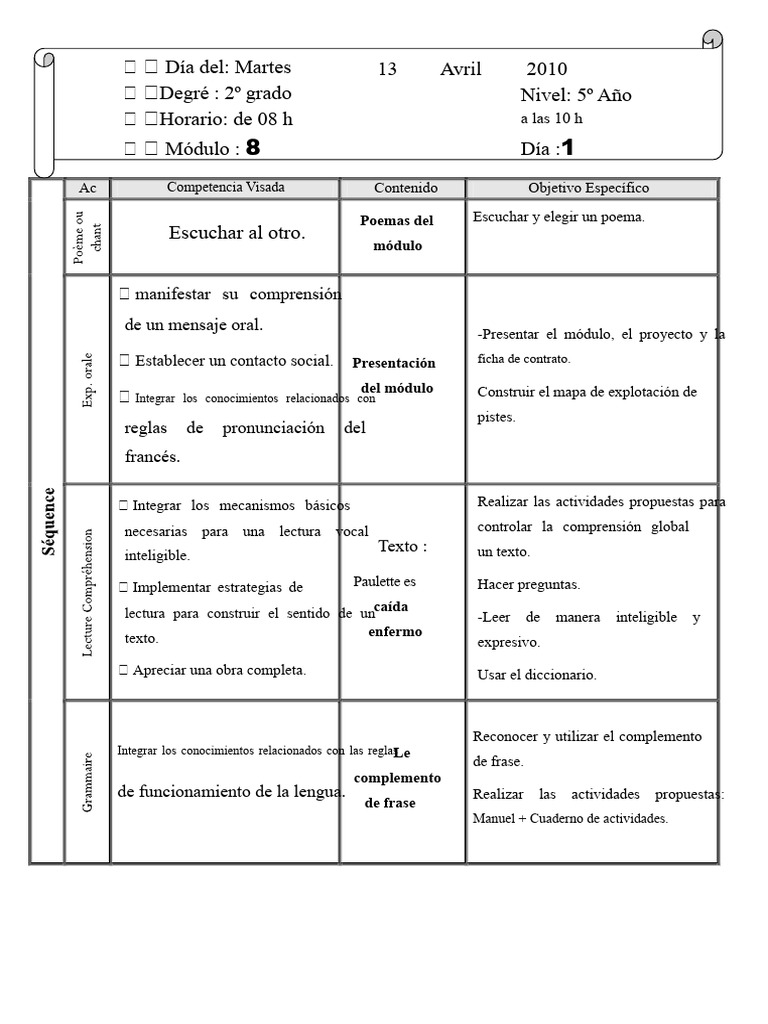 Plan de Clases para Aprendizaje de Poemas | PDF | Comunicación humana ...